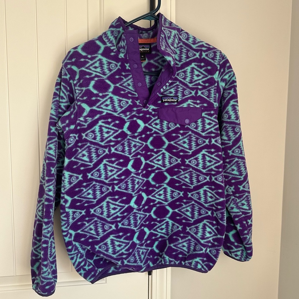 Patagonia Synchilla lightweight pullover fish print